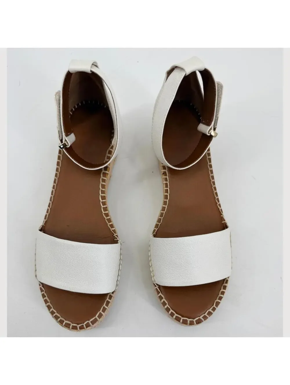 Franco Sarto Pela Espadrille Wedge Sandals Ivory 10